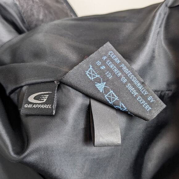 Kenneth Cole Reaction 100% Leather Jacket Black Size Large - Picture 13 of 14